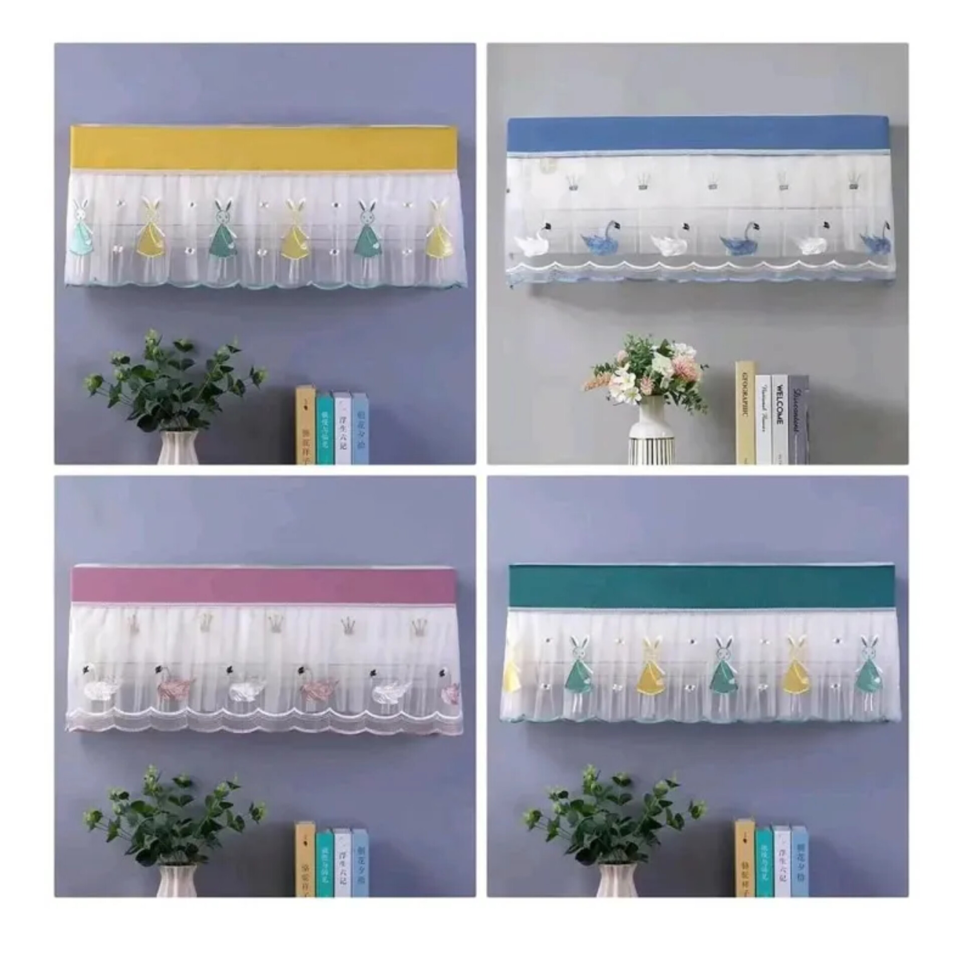 Premium Quality Net Ac Cover | Multicolor